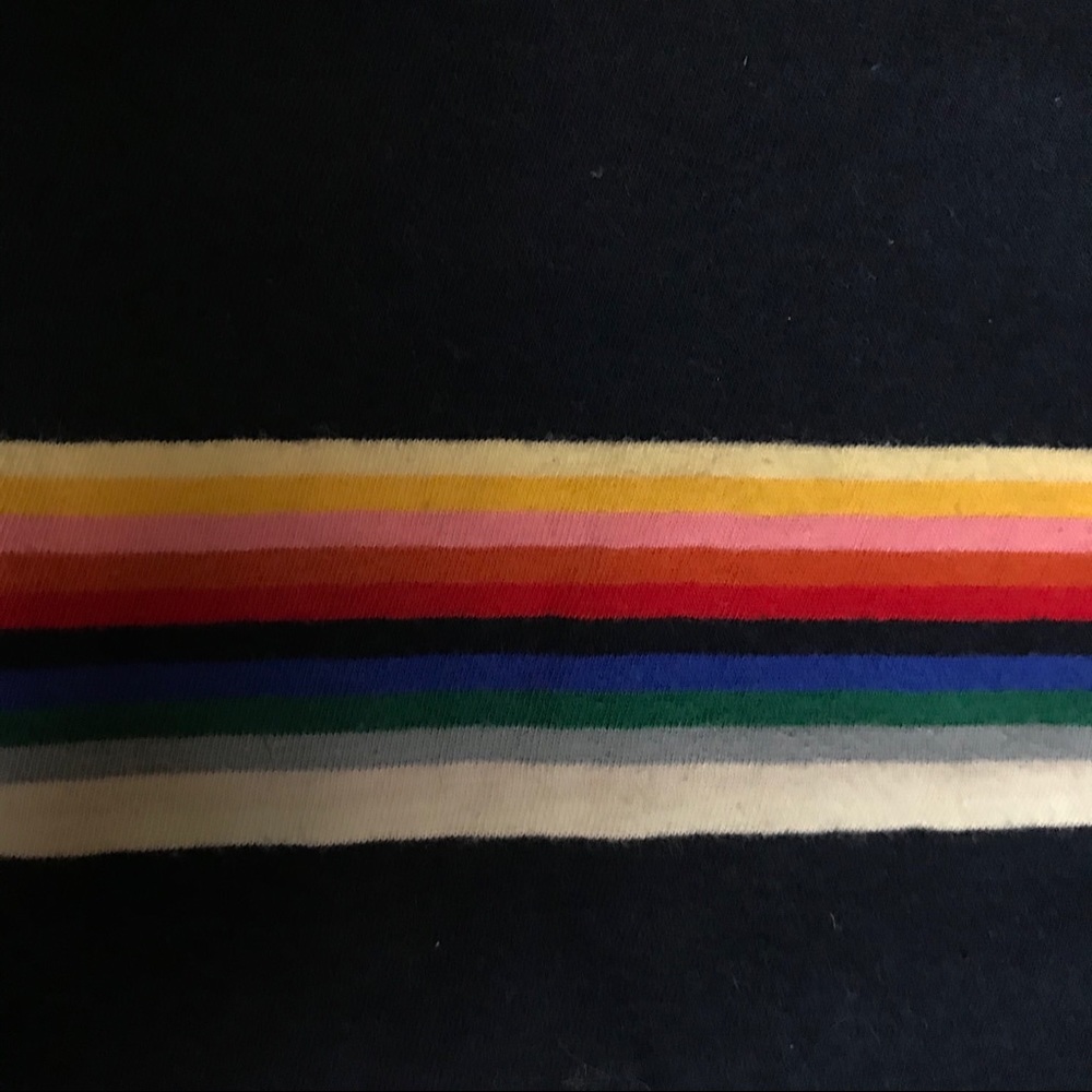 John Galt/Brandy Melville rainbow striped tee - Picture 3 of 3